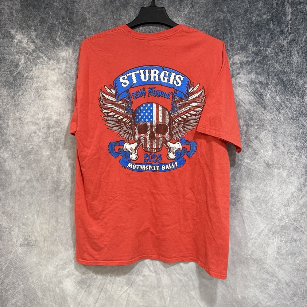 sturgis 85th Anniversary Crewneck Short Sleeve Shirt Red Men's M Red Graphic Tee